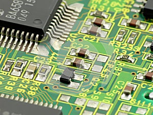 Macro chip board photo