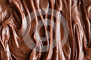 Macro chocolate frosting with swirls seamless backdrop