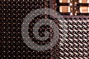 Macro Close-Up of CPU Socket Pins and Capacitors