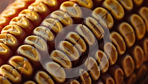 Macro Close-up of Dried Corn Kernels