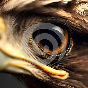 macro close up of an eagle eye