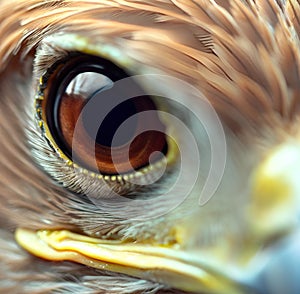 macro close up of an eagle eye