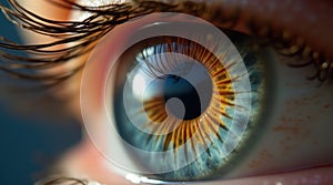 macro close-up of a human eye