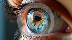 macro close-up of a human eye