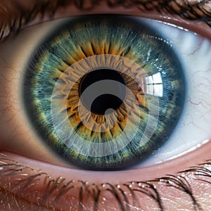 macro close-up of a human eye