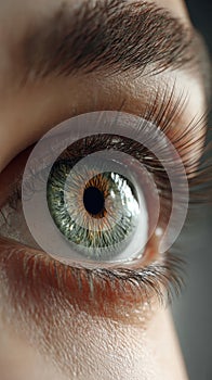 macro close-up of a human eye