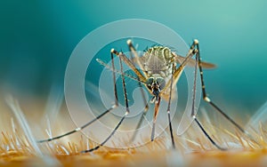 macro close-up of normal female mosquito