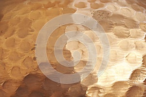 Macro close-up pattern of hammered cooper pot 6