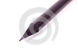 Macro close up of pencil tip isolated on the white background