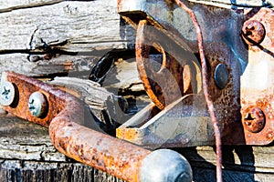 Rusty Gate Latch, Unlatched, Ready to be Replaced