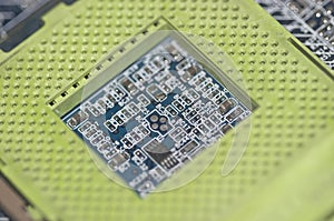 Macro of a computer CPU slot