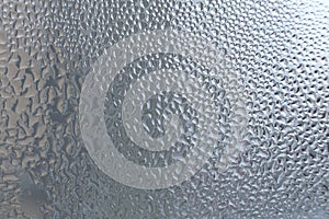 Macro Condensation Droplets on Glass Surface