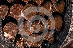 Macro copper wire - Close up of cable end