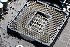 Macro CPU socket.CPU socket The main components of a computer.