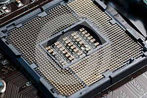 Macro CPU socket.CPU socket The main components of a computer.