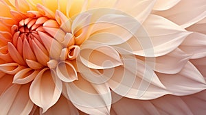 Macro of Dahlia Petals. Chrysanthemum Flower Background. Generative ai