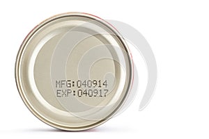 Macro expiration date on canned food