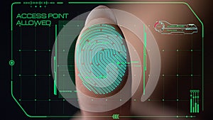 Macro finger print scanner access allowing process after successful verification