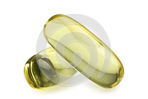 Macro of fish oil supplements isolaled