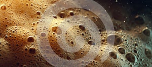 Macro Foam Texture with Microbubbles in Soft Golden Light