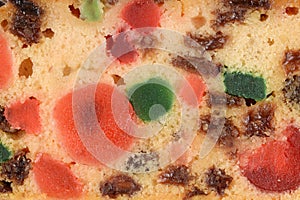 Macro fruit cake background