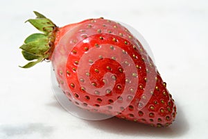 Macro  of the garden strawberry Fragaria ananassa