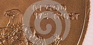 Macro of In God we Trust