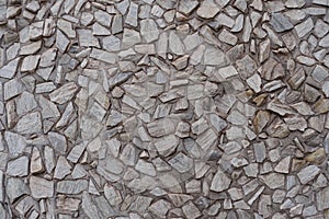 Macro of gray gravel pebble dash
