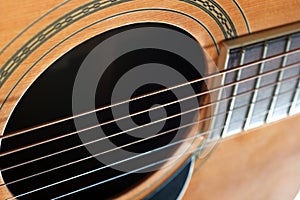 Macro guitar strings