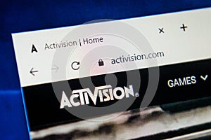 Activision.com Web Site. Selective focus.