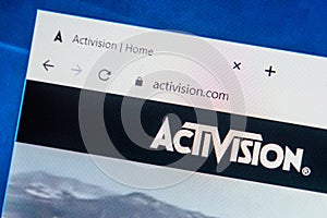 Activision.com Web Site. Selective focus.