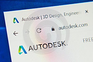 Autodesk.com Web Site. Selective focus.