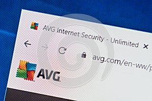 Avg.com Web Site. Selective focus.