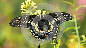 A macro image of a butterfly perched on a native plant representing the facilitys efforts in promoting biodiversity and photo