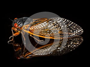 Macro image of cicada from brood II