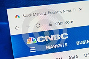 Cnbc.com Web Site. Selective focus.