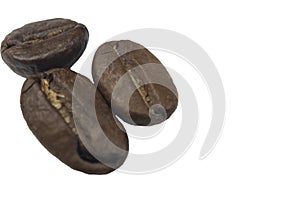 Image of coffee-bean on the white background isolated