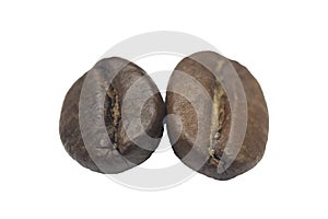 Image of coffee-bean on the white background isolated