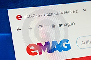 Emag.ro Web Site. Selective focus.