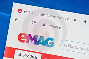 Emag.ro Web Site. Selective focus.
