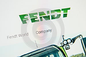 Fendt Web Site. Selective focus.