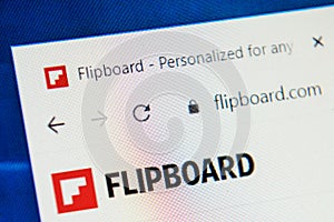 Flipboard.com Web Site. Selective focus.