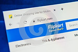Flipkart.com Web Site. Selective focus.