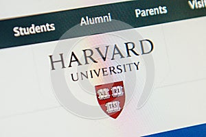 Harvard University Web Site. Selective focus.