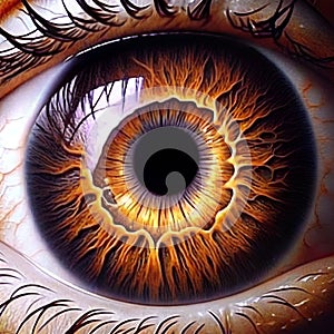 Macro image of human eye with iris. Conceptual image