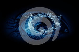 Macro image of human eye