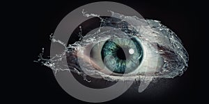 Macro image of human eye