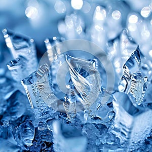 macro image of ice crystals forming intricate patterns