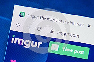 Imgur.com Web Site. Selective focus.