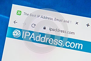Ipaddress.com Web Site. Selective focus.